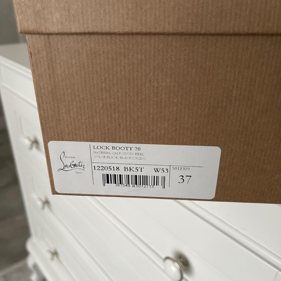 $1,195 NWB Christian Louboutin Lock Booty Boots Size 37 AUTHENTIC❤️ - Picture 11 of 11